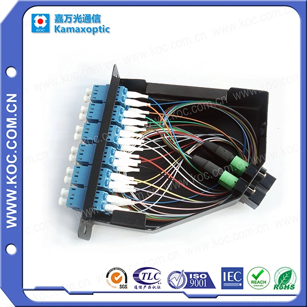 MPO Singlmode Multimode Fiber Optics Patch Cord Assemblies for High Density Transmission Data Center