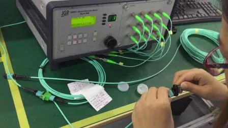 Conjuntos de patch cord de fibra óptica multimodo monomodo MPO para data center de transmissão de alta densidade